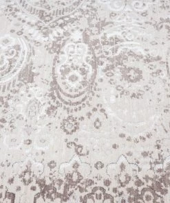 Miss Amara Poppy Cream Brown And Grey Traditional Floral Runner Rug All Rugs