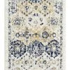 Miss Amara Priscilla Yellow And Navy Blue Floral Transitional Runner Rug All Rugs