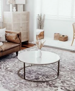 Miss Amara All Rugs Quinn Grey Ivory And Cream Floral Motif Rug