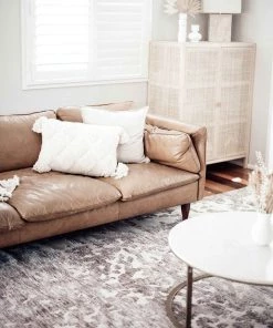 Miss Amara All Rugs Quinn Grey Ivory And Cream Floral Motif Rug