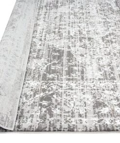 Miss Amara All Rugs Raina Charcoal Grey And Ivory Traditional Distressed Rug
