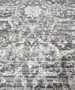 Miss Amara All Rugs Raina Charcoal Grey And Ivory Traditional Distressed Rug