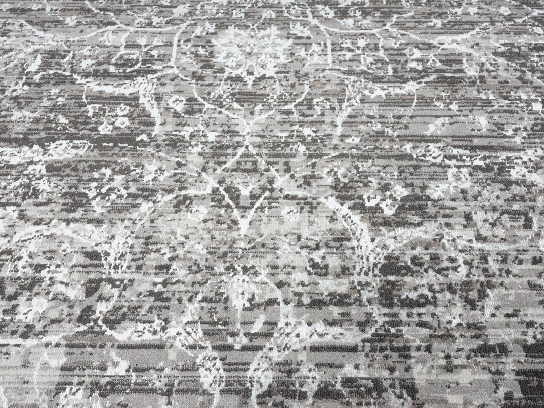 Miss Amara Raina Charcoal Grey And Ivory Traditional Distressed Runner Rug All Rugs