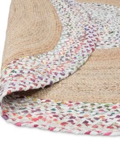 Miss Amara Ramona Multi-Colour Round Jute Rug All Rugs