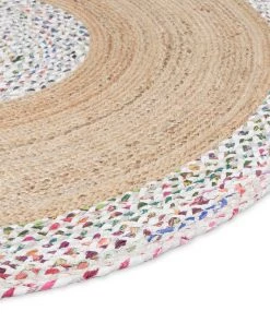 Miss Amara Ramona Multi-Colour Round Jute Rug All Rugs