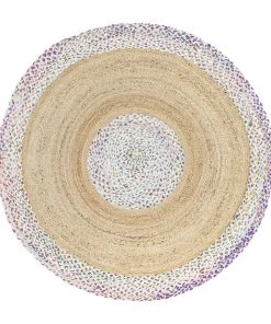Miss Amara Ramona Multi-Colour Round Jute Rug All Rugs