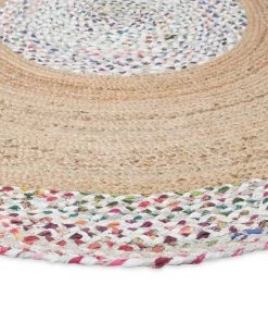 Miss Amara Ramona Multi-Colour Round Jute Rug All Rugs