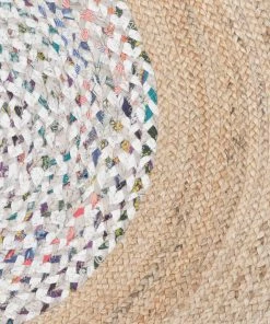 Miss Amara Ramona Multi-Colour Round Jute Rug All Rugs