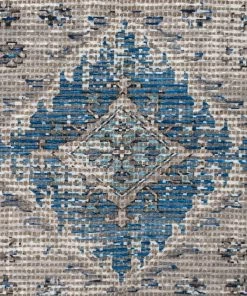 Miss Amara All Rugs Ranya Blue And Grey Floral Distressed Rug