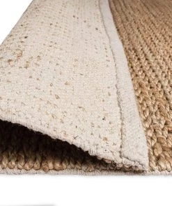 Miss Amara All Rugs Indigo Natural Tan Braided Jute Rug