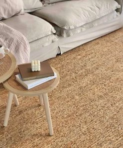 Miss Amara Raven Natural Tan Braided Jute Rug