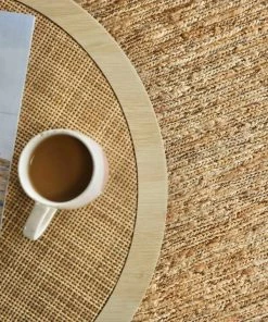 Miss Amara Raven Natural Tan Braided Jute Rug