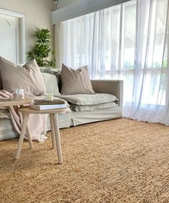 Miss Amara Raven Natural Tan Braided Jute Rug