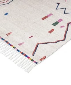 Miss Amara Remi Ivory Multi-Colour Abstract Tribal PET Rug All Rugs