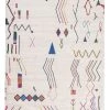 Miss Amara Remi Ivory Multi-Colour Abstract Tribal PET Rug All Rugs