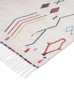 Miss Amara All Rugs Remi Ivory Multi-Colour Abstract Tribal PET Runner Rug