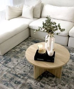 Miss Amara All Rugs Rhona Blue And Grey Distressed Floral Rug