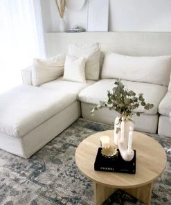 Miss Amara All Rugs Rhona Blue And Grey Distressed Floral Rug