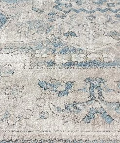 Miss Amara All Rugs Rhona Blue And Grey Distressed Floral Rug
