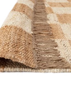 Miss Amara Riley Natural And Bleached Checkered Jute Rug