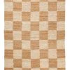 Miss Amara Riley Natural And Bleached Checkered Jute Rug