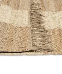 Miss Amara Riley Natural And Bleached Checkered Jute Runner Rug