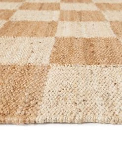 Miss Amara Riley Natural And Bleached Checkered Jute Rug