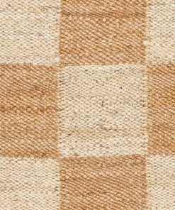 Miss Amara Riley Natural And Bleached Checkered Jute Rug