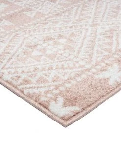 Miss Amara Rita Peach And Ivory Tribal Pattern Rug
