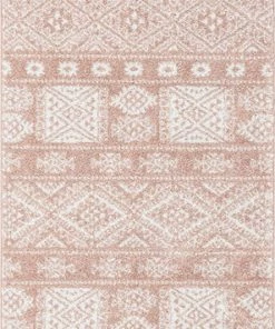 Miss Amara Rita Peach And Ivory Tribal Pattern Runner Rug All Rugs