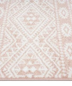 Miss Amara Rita Peach And Ivory Tribal Pattern Runner Rug All Rugs
