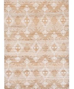 Miss Amara Rosie White And Natural Tribal Reversible Jute Rug
