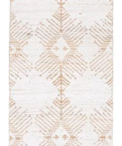 Miss Amara All Rugs Rosie White And Natural Tribal Reversible Jute Runner Rug