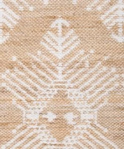 Miss Amara Rosie White And Natural Tribal Reversible Jute Rug