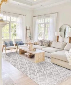 Miss Amara Rumi Grey And Ivory Transitional Tribal Rug All Rugs