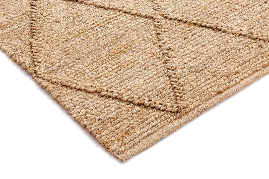 Miss Amara Sabra Diamond Lattice Jute Rug All Rugs