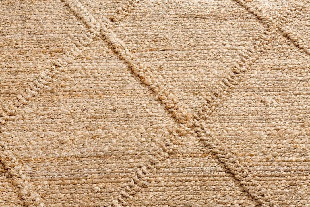 Miss Amara Sabra Diamond Lattice Jute Rug All Rugs
