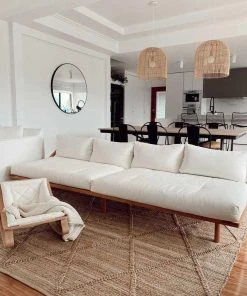 Miss Amara Sabra Diamond Lattice Jute Rug All Rugs