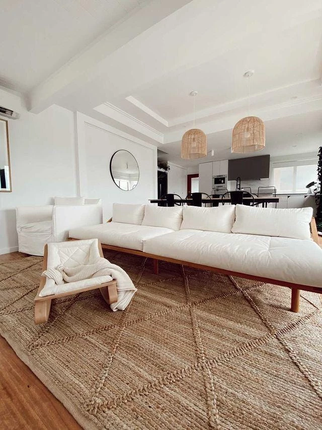 Miss Amara Sabra Diamond Lattice Jute Rug All Rugs