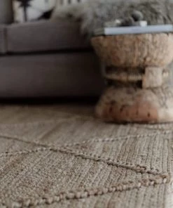 Miss Amara Sabra Diamond Lattice Jute Rug All Rugs