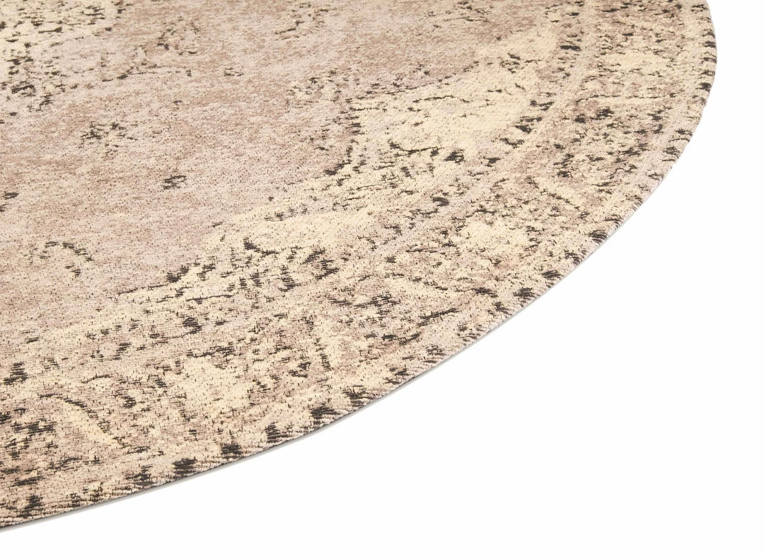 Miss Amara Sadie Coral Peach Turkish Style Distressed Round Rug