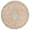 Miss Amara Sadie Coral Peach Turkish Style Distressed Round Rug