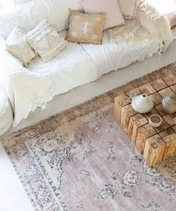 Miss Amara All Rugs Sadie Coral Peach Turkish Style Distressed Rug