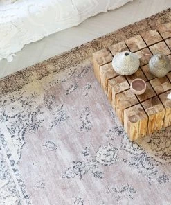 Miss Amara All Rugs Sadie Coral Peach Turkish Style Distressed Rug