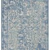 Miss Amara Sadira Blue And Beige Transitional Floral Motif Rug All Rugs