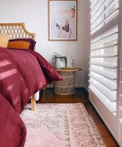 Miss Amara All Rugs Sahara Turkish Style Pink Distressed Medallion Rug