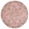 Miss Amara Sahara Turkish Style Pink Distressed Medallion Round Rug All Rugs