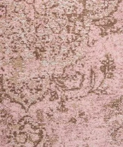 Miss Amara Sahara Turkish Style Pink Distressed Medallion Round Rug All Rugs