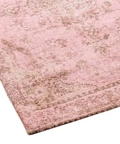 Miss Amara Sahara Turkish Style Pink Distressed Medallion Runner Rug