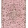 Miss Amara Sahara Turkish Style Pink Distressed Medallion Runner Rug